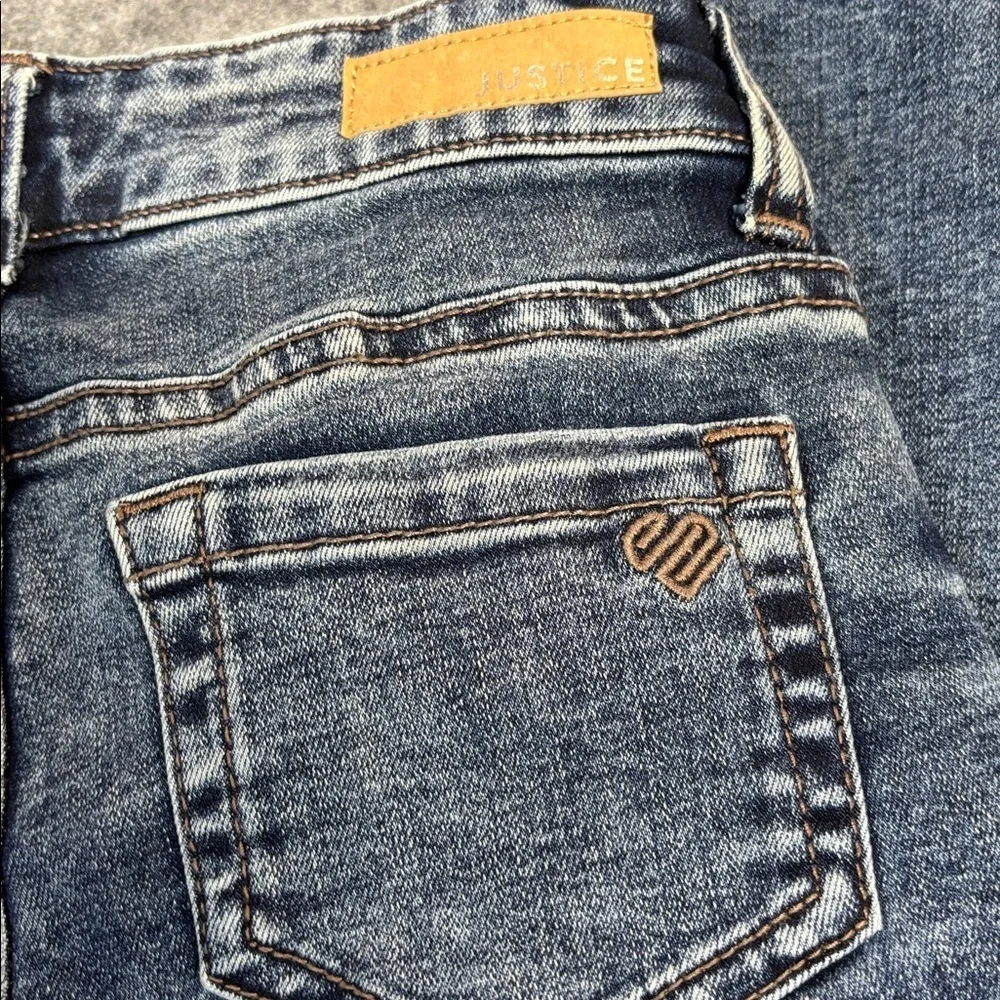 Justice slim girlfriend 5 pocket cotton blend jeans size 8 NWT